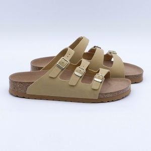 NEW Birkenstock Florida Vegan Sandals Latte